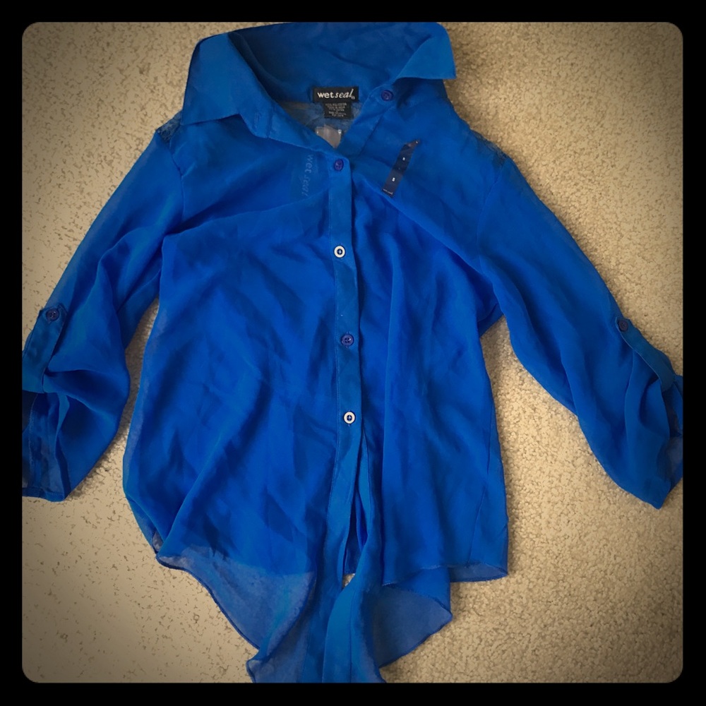 Wet seal blue blouse New with tags